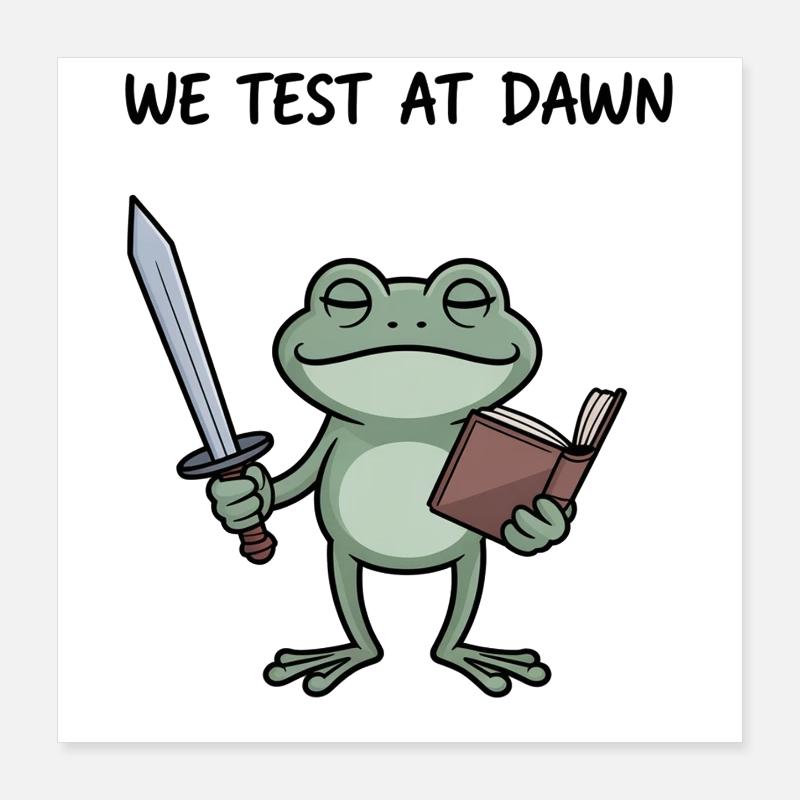 Nous testons à Dawn Frog Knight Poster 40 x 40 cm