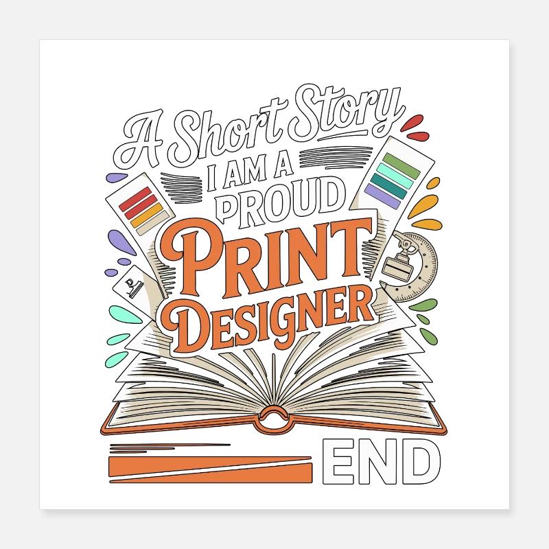 Designer d’impression : Un designer créatif de nouvelles Poster 40 x 40 cm