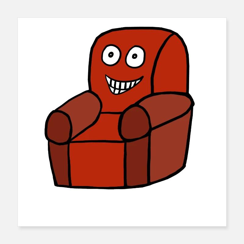 Friendly After-Work Armchair Break Retirement Poster 16" x 16" (40x40 cm)
