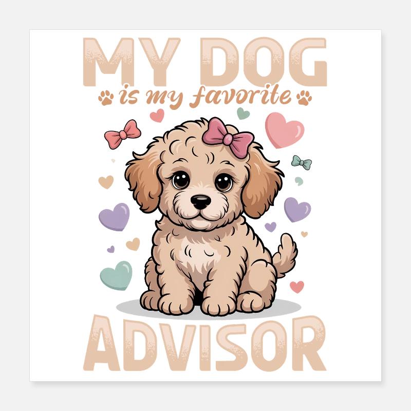 Race de chien Goldendoodle Poster 40 x 40 cm