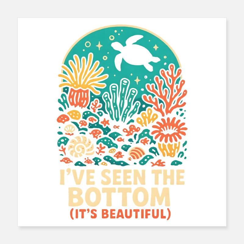 I Saw the Reason | Reef Diving Poster 16" x 16" (40x40 cm)