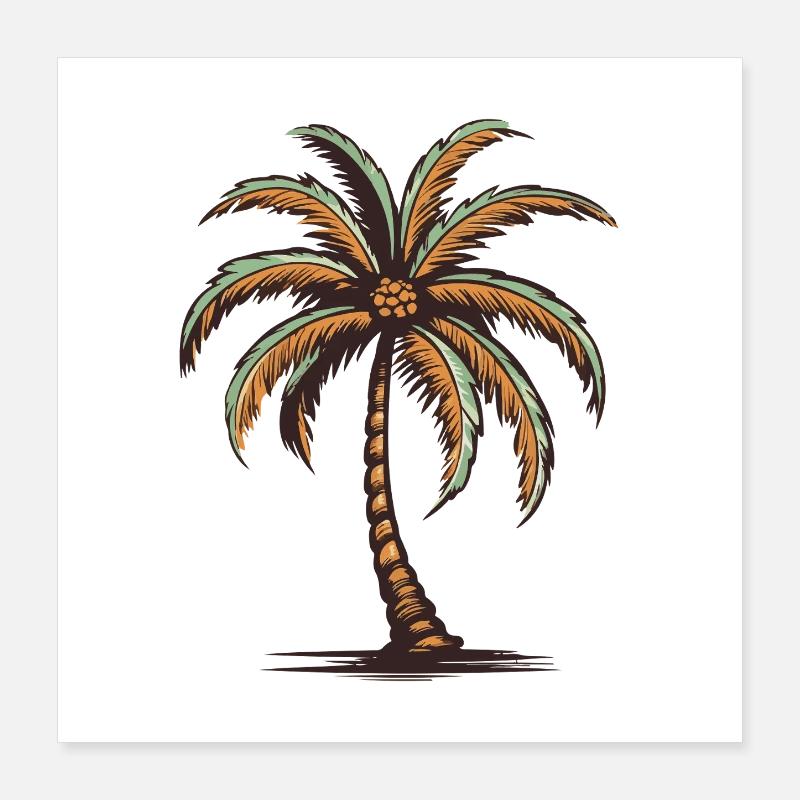 Île Palm Poster 40 x 40 cm