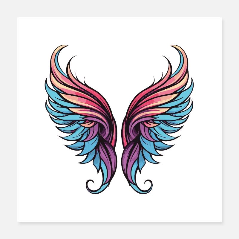Icône des ailes Poster 40 x 40 cm