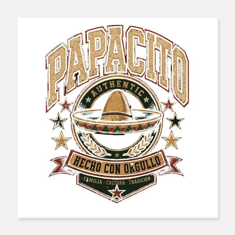 PAPACITO Mexiko Tradition Shirt Poster 40x40 cm