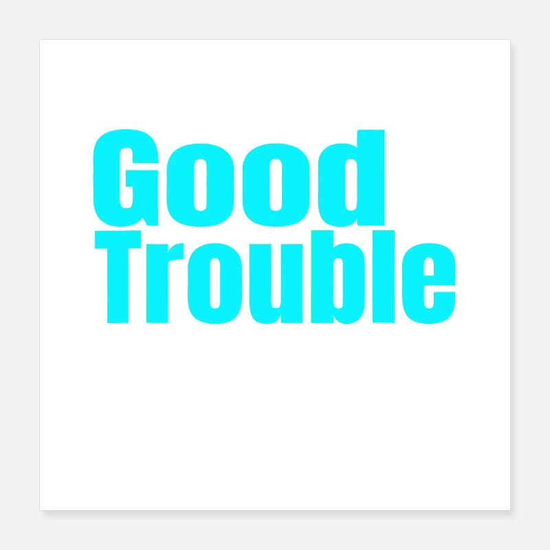 Bon T-shirt de Trouble Gradient Poster 40 x 40 cm