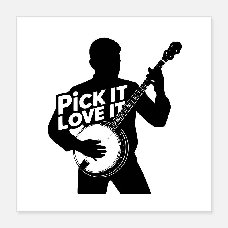 Banjo - Choisis-le, adore Bluegrass Banjo Poster 40 x 40 cm