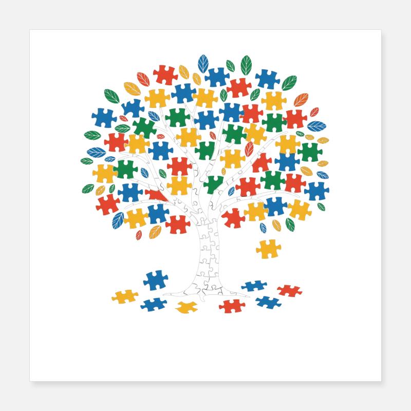 Autisme Poster 40 x 40 cm