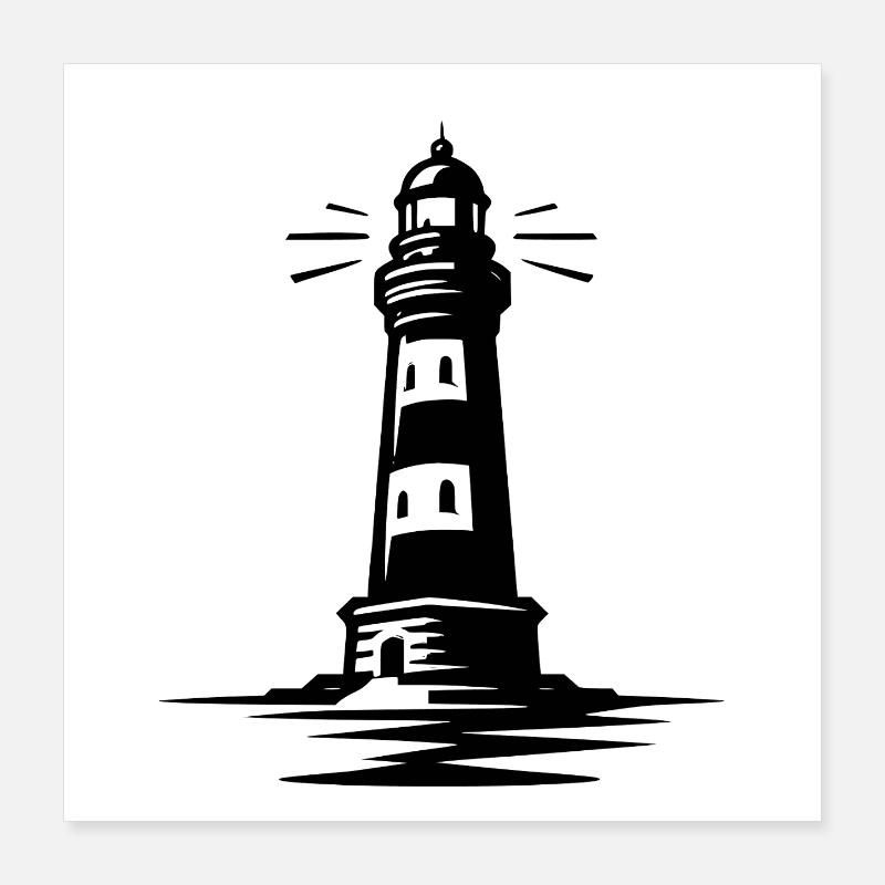lighthouse Poster 16" x 16" (40x40 cm)