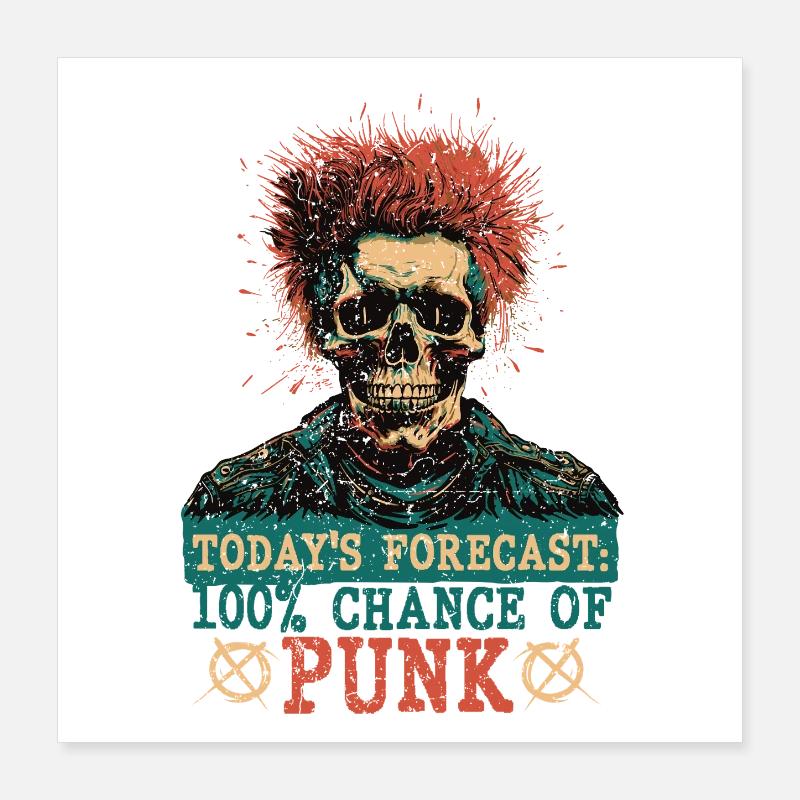 Punk Pour Un Jour Poster 40 x 40 cm