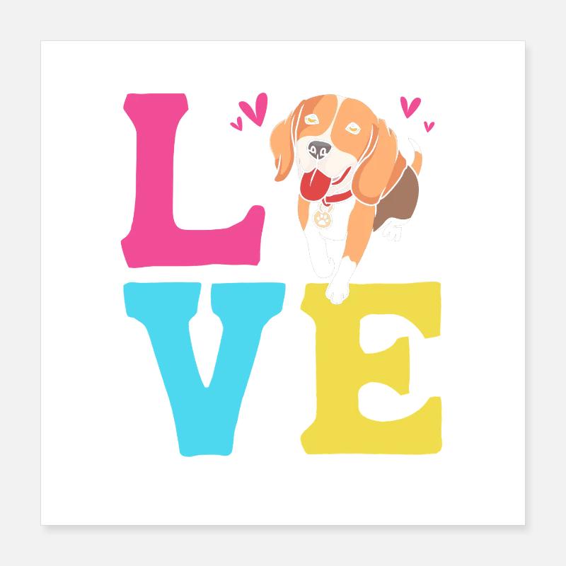 Frengle Dog Poster 40 x 40 cm