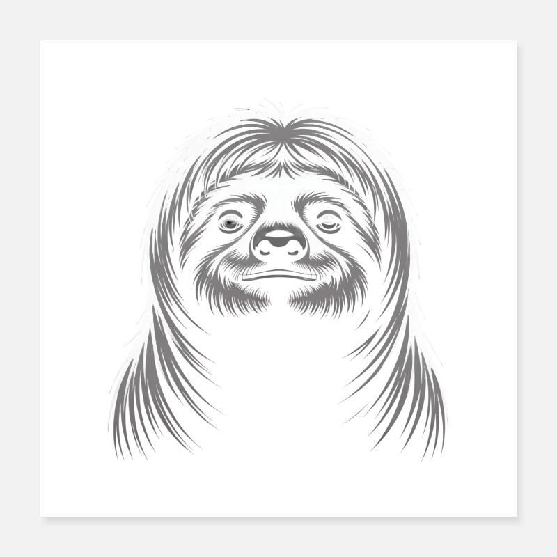 Faultier Poster 40x40 cm