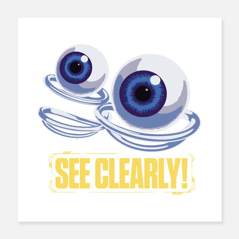 See Clearly Eye Graphic Poster 16" x 16" (40x40 cm)