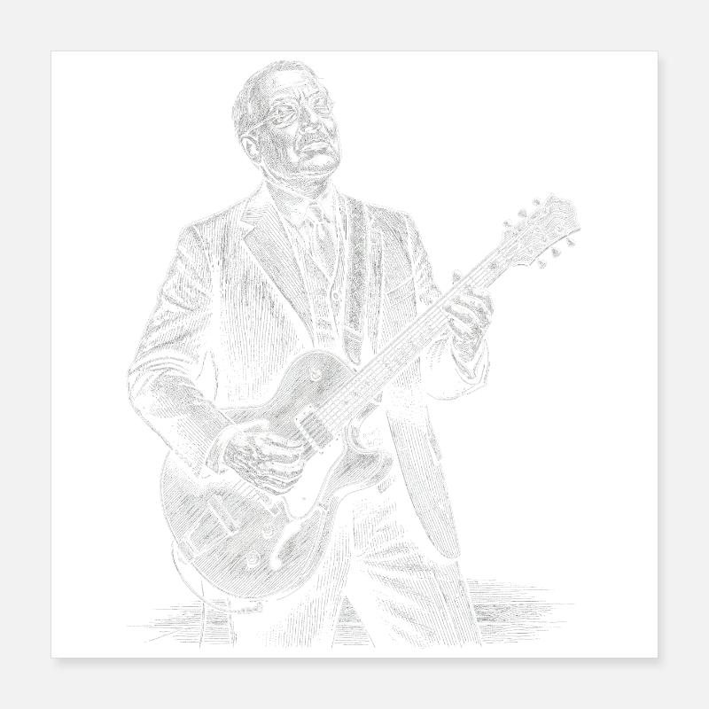 Warren Harding Playing Guitar Poster 16" x 16" (40x40 cm)