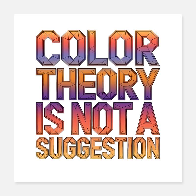 Designer graphique Color Theory est designer de logos Poster 40 x 40 cm
