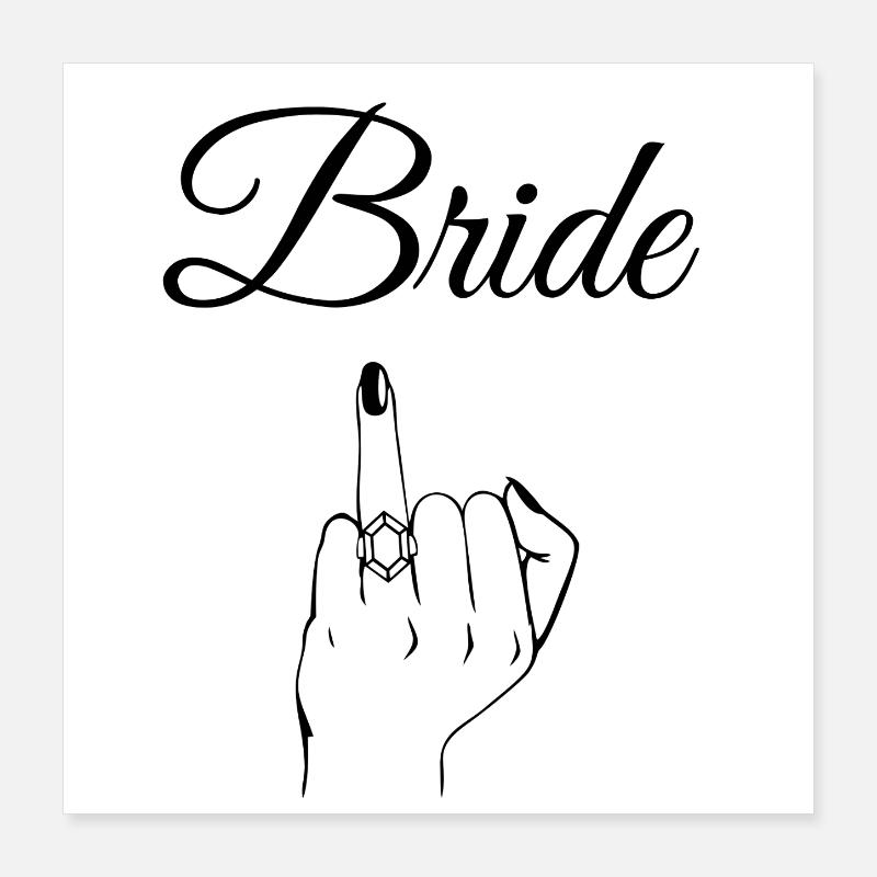 Bague de mariée audacieuse Poster 40 x 40 cm