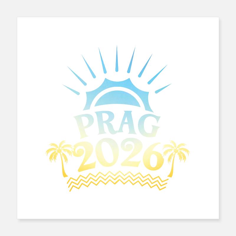 Prague 2026 Coloré Poster 40 x 40 cm