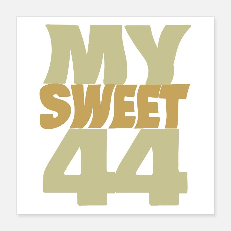 Anniversaire 44 Poster 40 x 40 cm