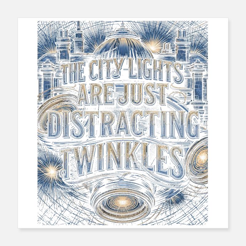 Celestial Constellation Astrology Gift Poster 40x40 cm