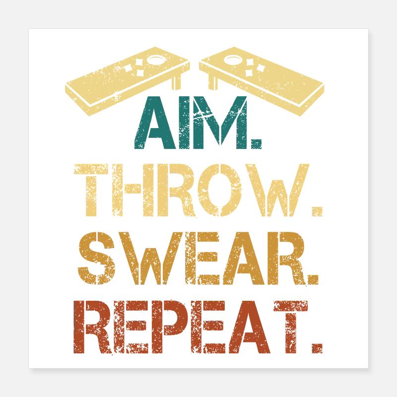 T-shirt Vis, Throw Wear, Repeat Poster 40 x 40 cm