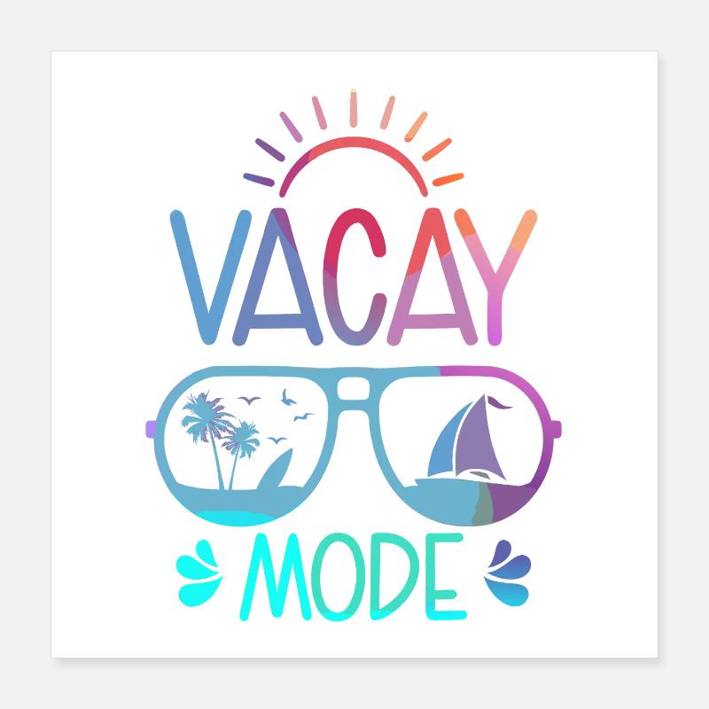 Lunettes de soleil Vacay Mode Beach Vibe Poster 40 x 40 cm