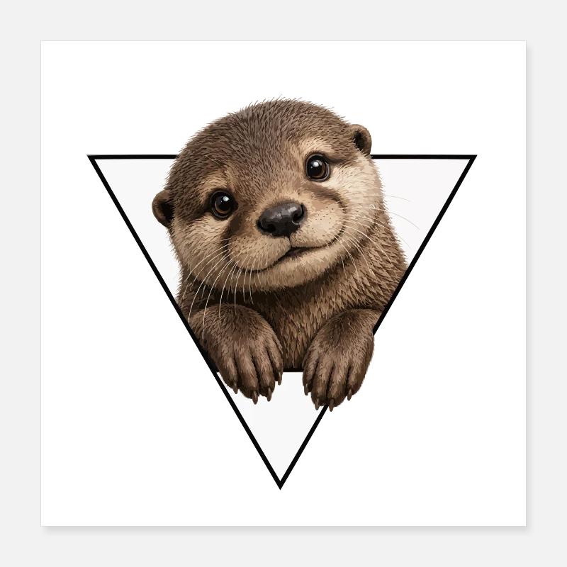 Otter View in Triangle Poster 16" x 16" (40x40 cm)