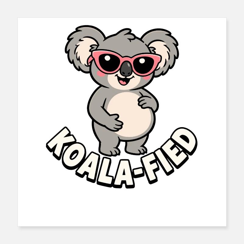 Mère de koala enceinte – Grossesse de koala mignon Poster 40 x 40 cm