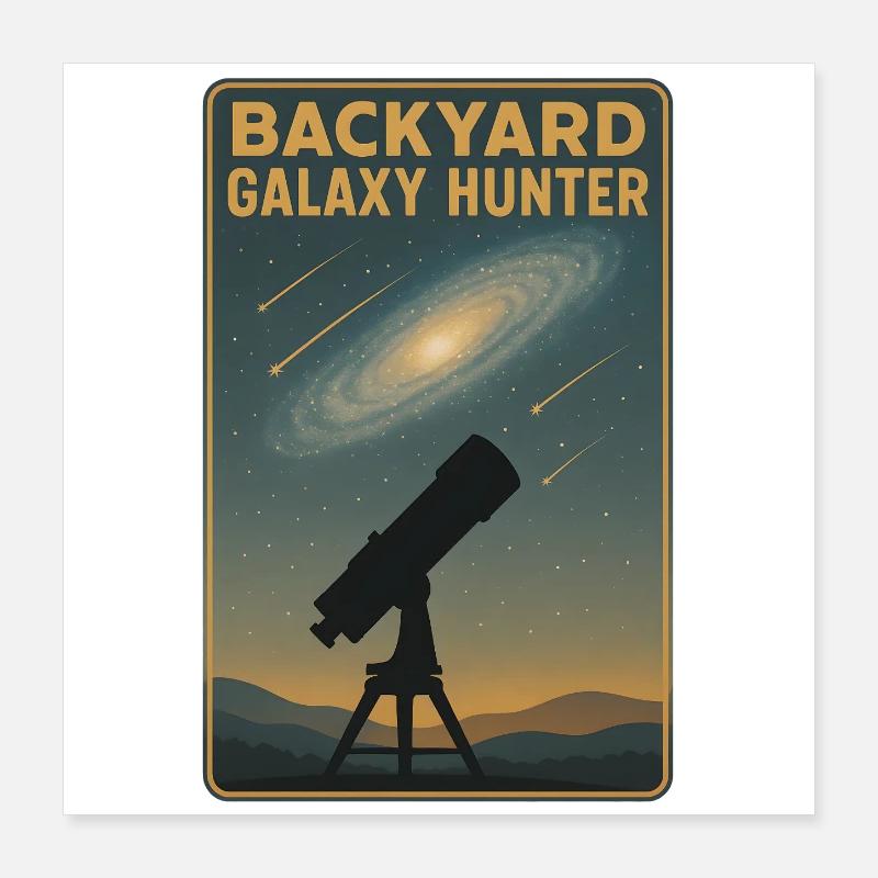 Hinterhof-Galaxienjäger | Astronomie Poster 40x40 cm