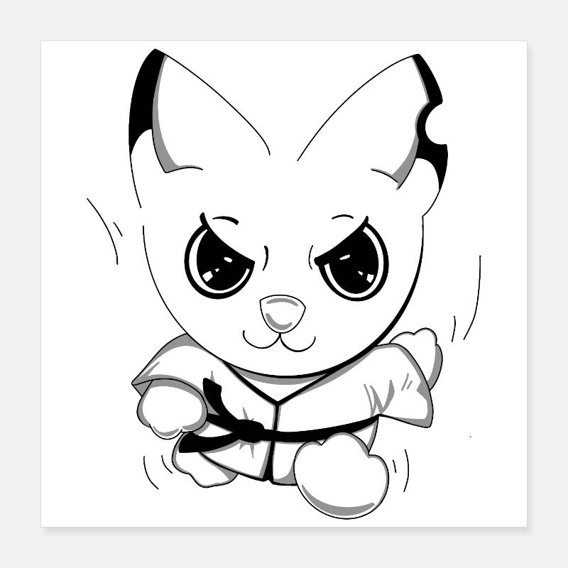 Karateeee Poster 40x40 cm