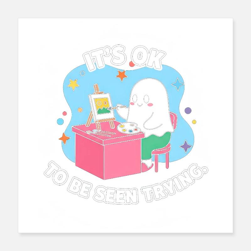 C’est normal d’être vu en train d’essayer Poster 40 x 40 cm