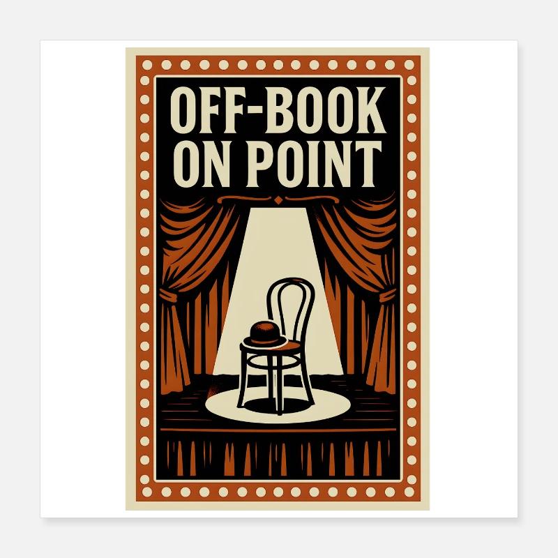 Text sits | Theatre Drama Poster 16" x 16" (40x40 cm)