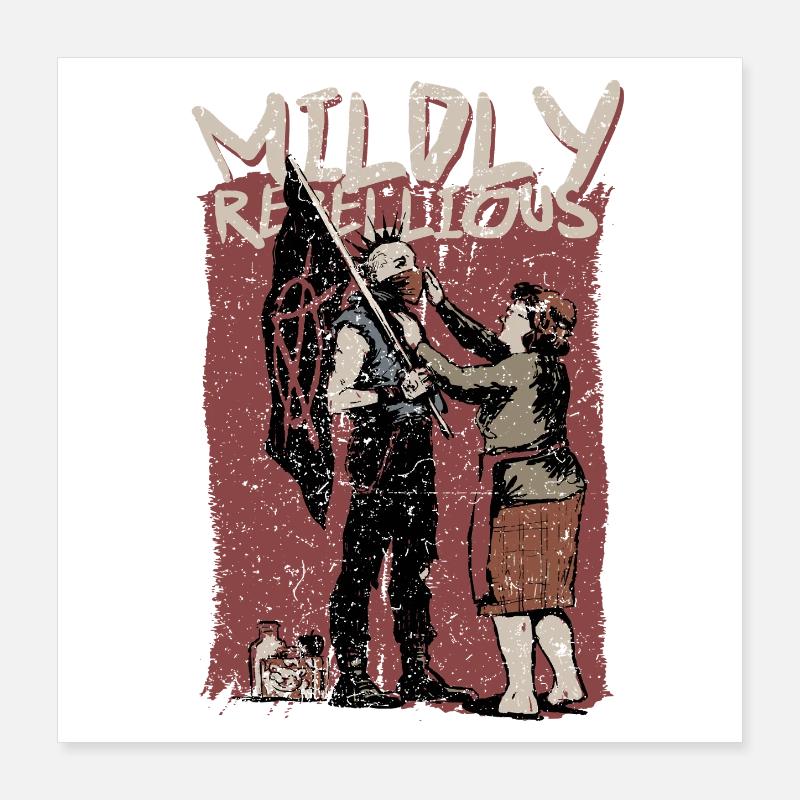 Punk For A Day Midly Rebellious Poster 16" x 16" (40x40 cm)