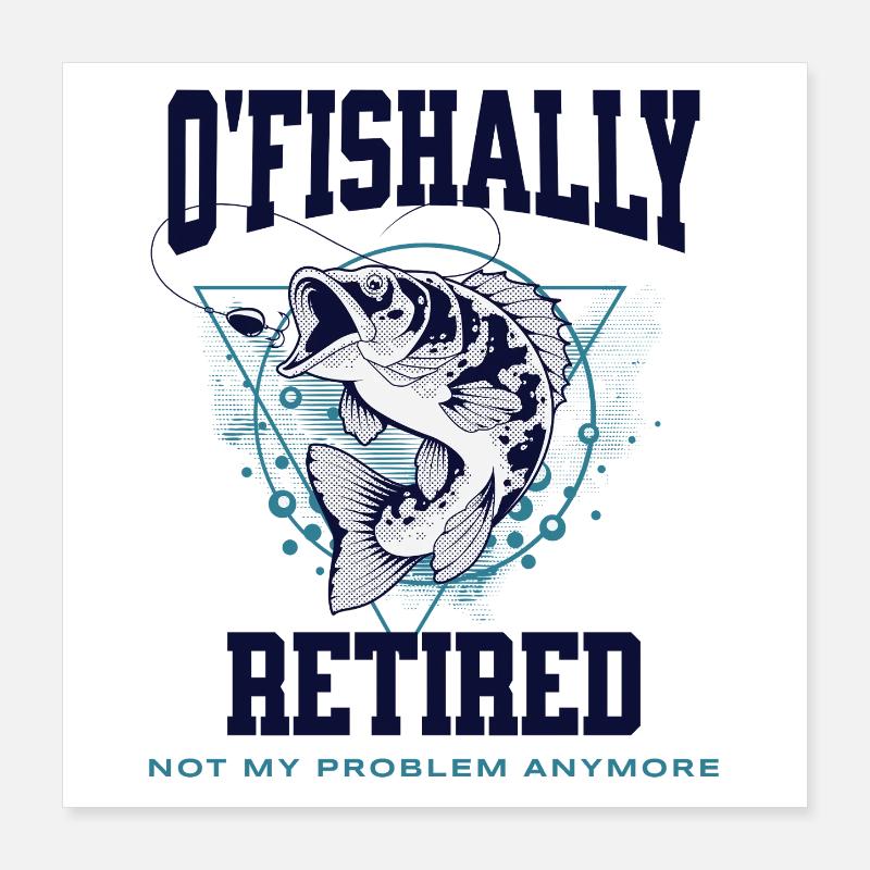 Pêche retirée à Ofishally Poster 40 x 40 cm