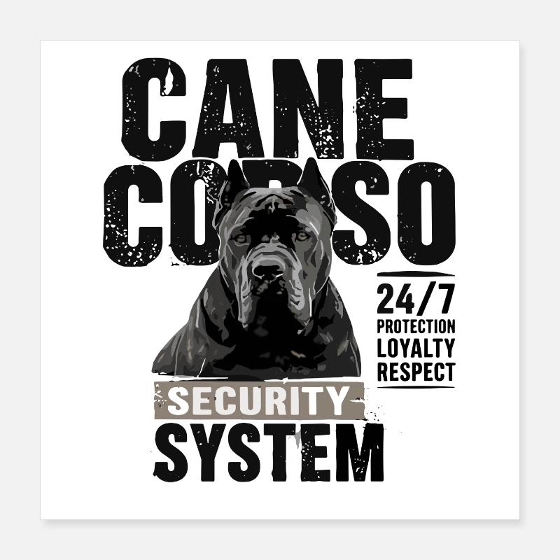  Cane Corso Security System 24 7 Protection Poster 40x40 cm