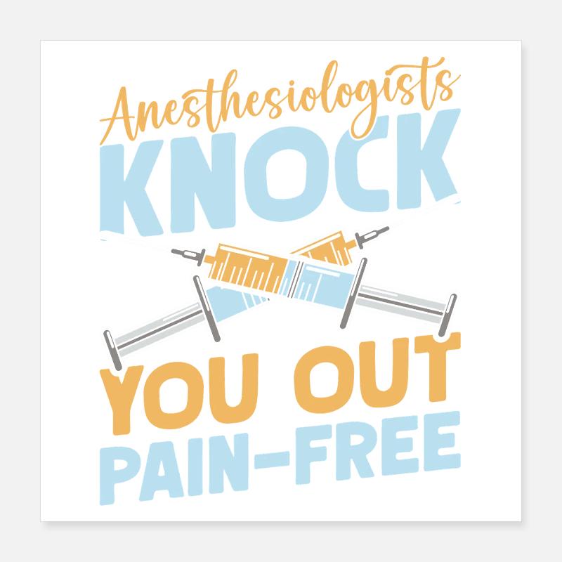L’anesthésiste prépare une anesthésie sans douleur Poster 40 x 40 cm
