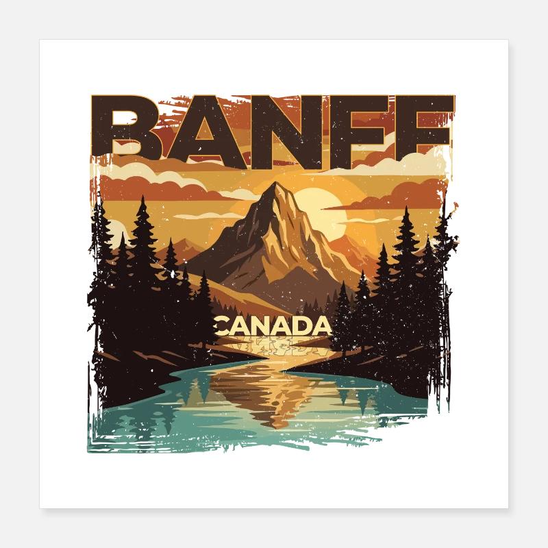 Parc national de Banff, Canada Poster 40 x 40 cm