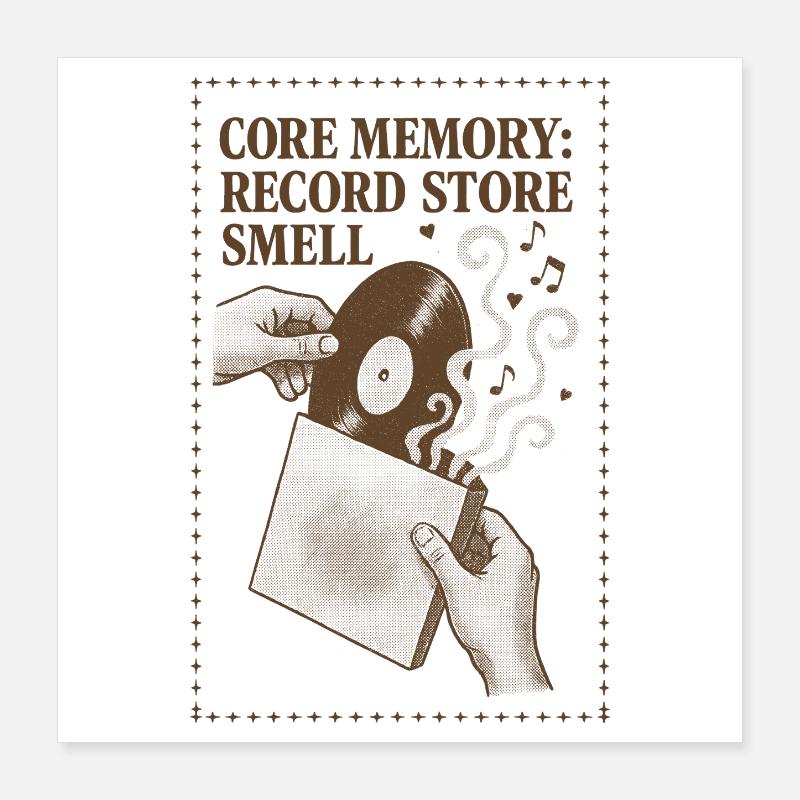 Core Reminder: Record Store | Vinyl Poster 16" x 16" (40x40 cm)