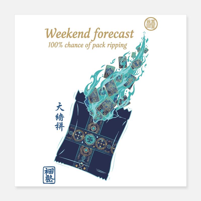 Prévisions du week-end : 100 de chances de déchirement du sac Poster 40 x 40 cm