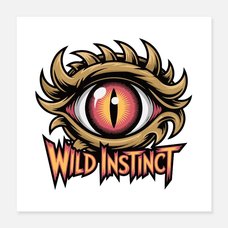 Wildes Instinktauge Poster 40x40 cm