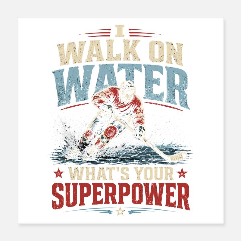 Wasserläufer Superkraft Poster 40x40 cm