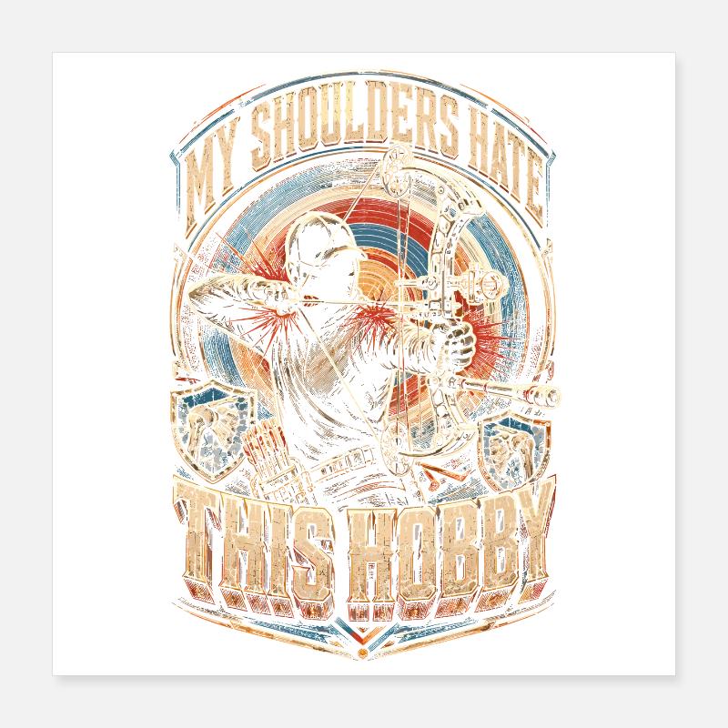 Archery Archer Poster 16" x 16" (40x40 cm)