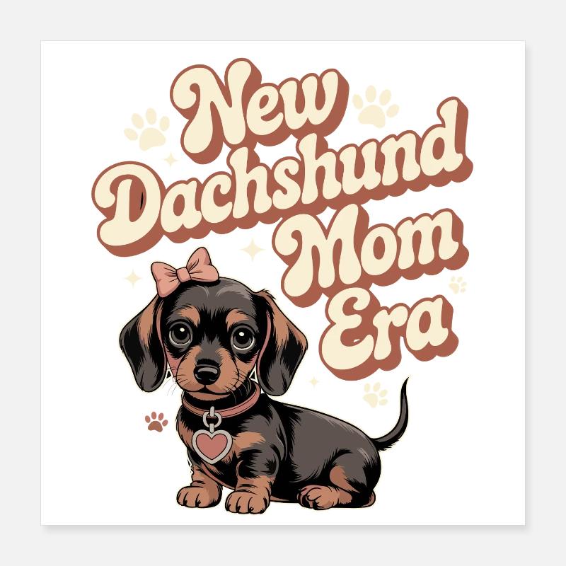 Ère des Teckels Mama Poster 40 x 40 cm