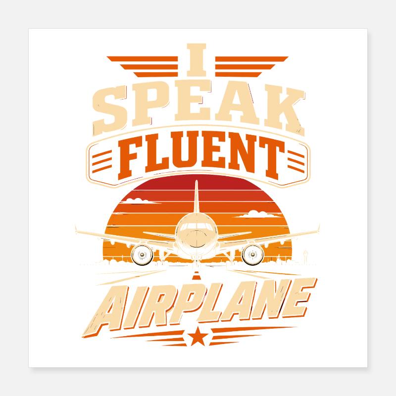 Flugzeug Mechanik Technik Und Luftfahrt Poster 40x40 cm