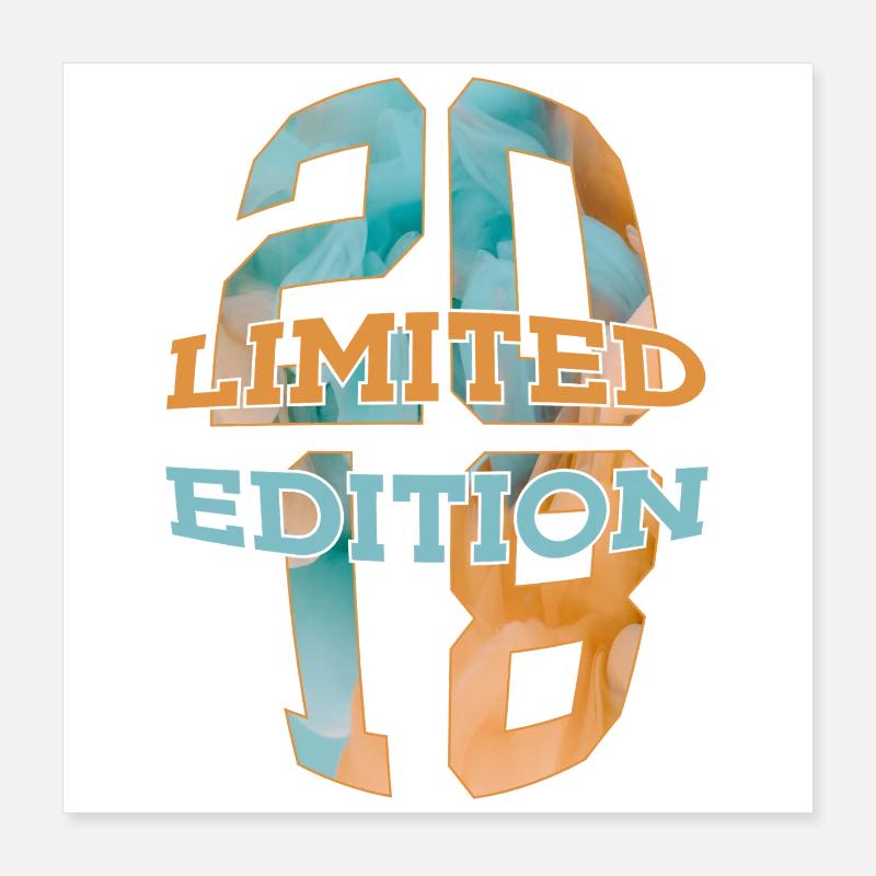 ÉDITION LIMITÉE 2018 8 ANS 8E ANNIVERSAIRE Poster 40 x 40 cm
