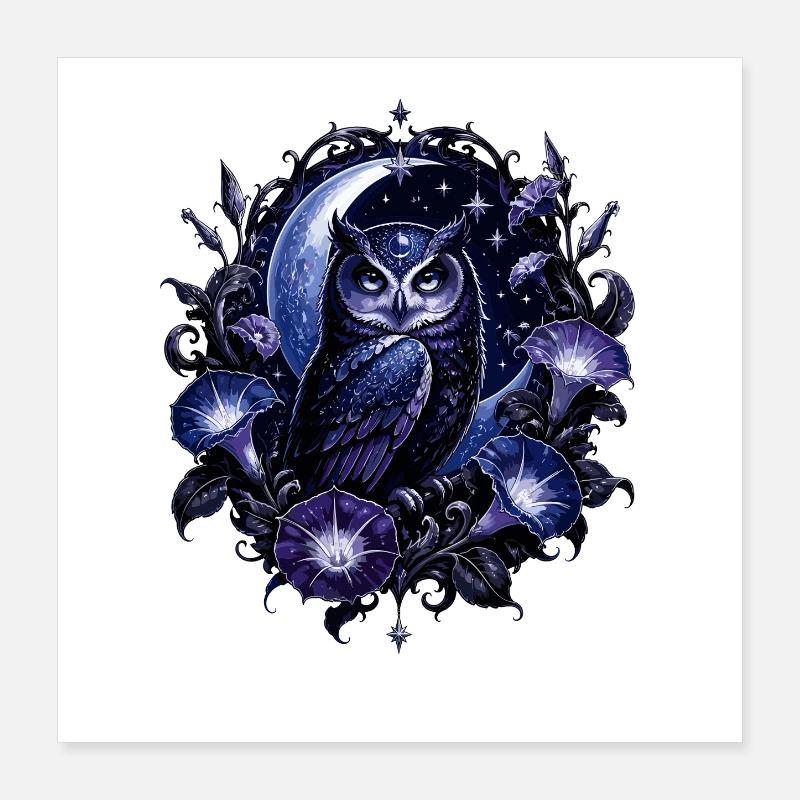 Moonlight Owl Magic Poster 16" x 16" (40x40 cm)