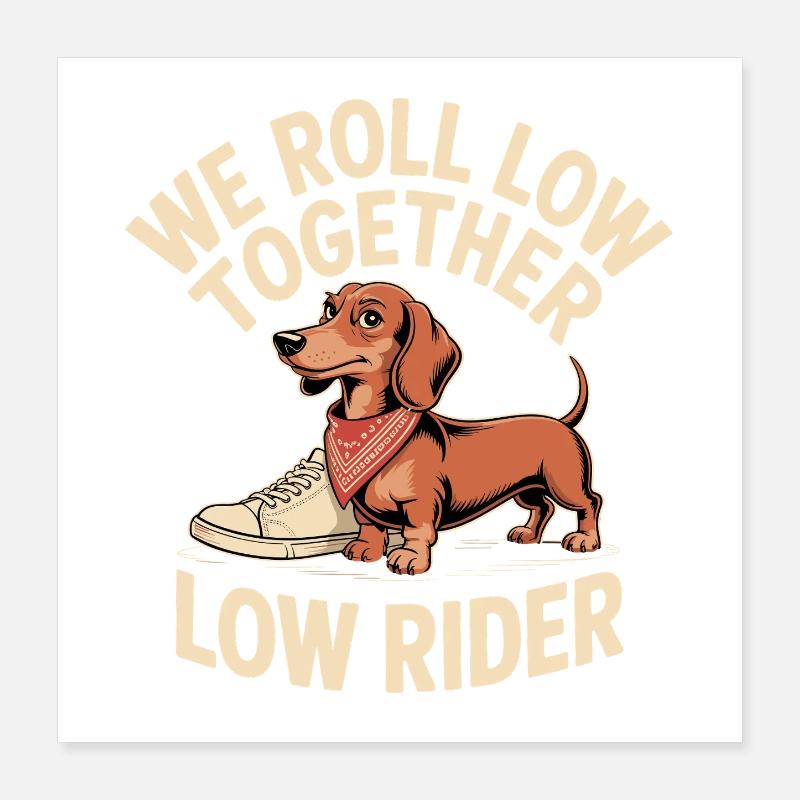 Chien cavalier avec basket Poster 40 x 40 cm