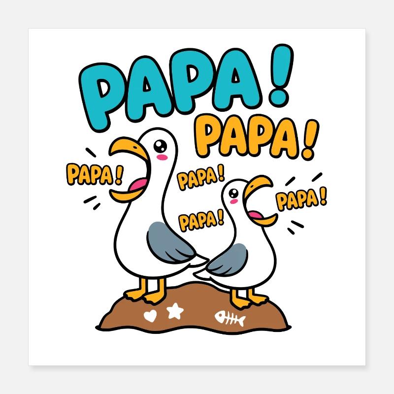 PAPA MÖWE Poster 40x40 cm