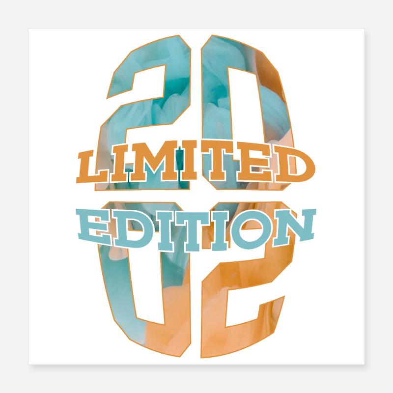 ÉDITION LIMITÉE 2002 24 ANS 24E ANNIVERSAIRE Poster 40 x 40 cm