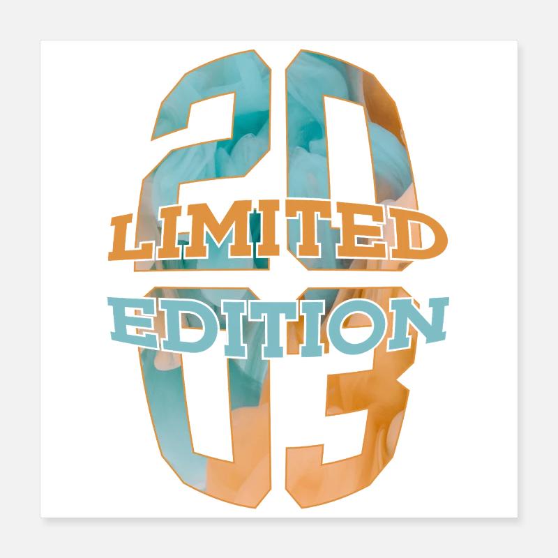 ÉDITION LIMITÉE 2003 23 ANS 23E ANNIVERSAIRE Poster 40 x 40 cm