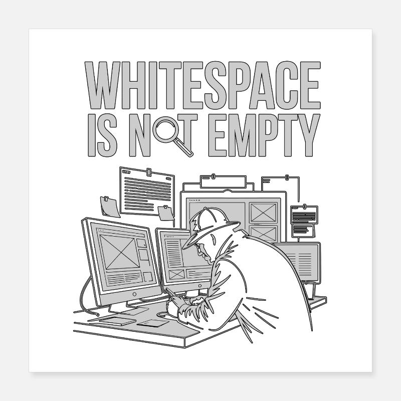L’espace blanc pour les designers UX/UI n’est pas un design web vide Poster 40 x 40 cm