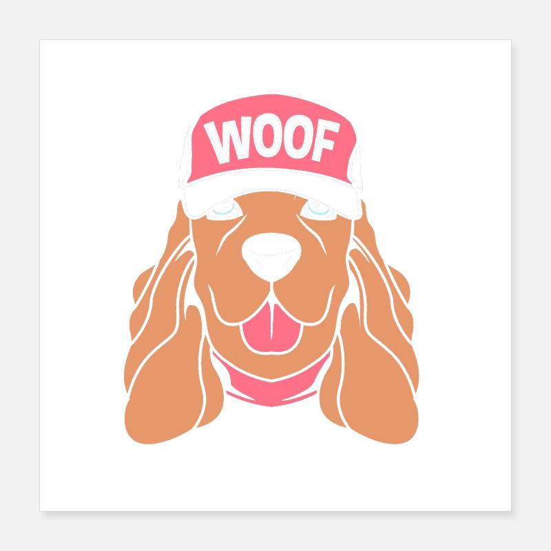 Père de cocker spaniel Poster 40 x 40 cm